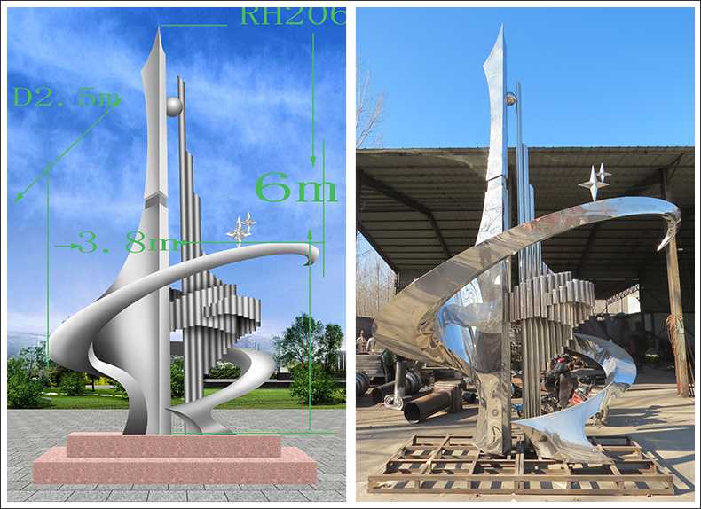 大型不銹鋼雕塑，不銹鋼雕塑廠家，室外大型景觀雕塑