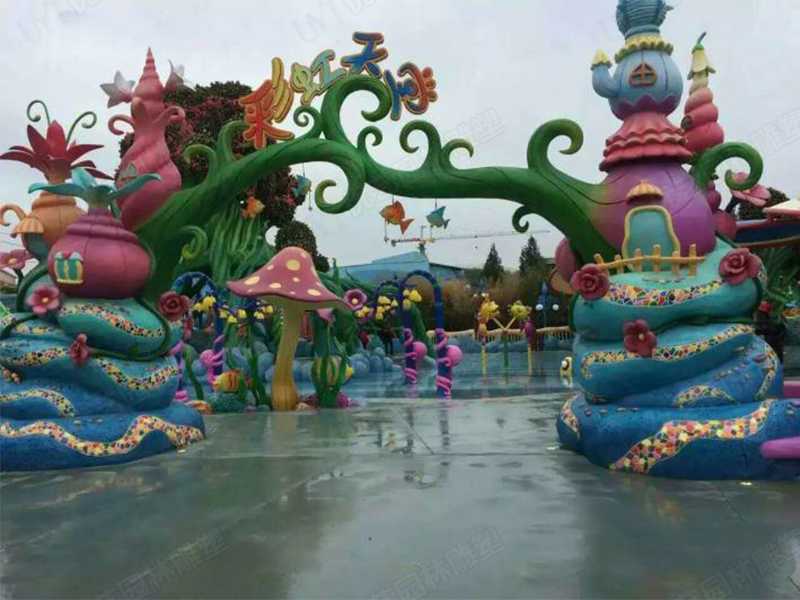 水泥雕塑，水泥卡通門頭