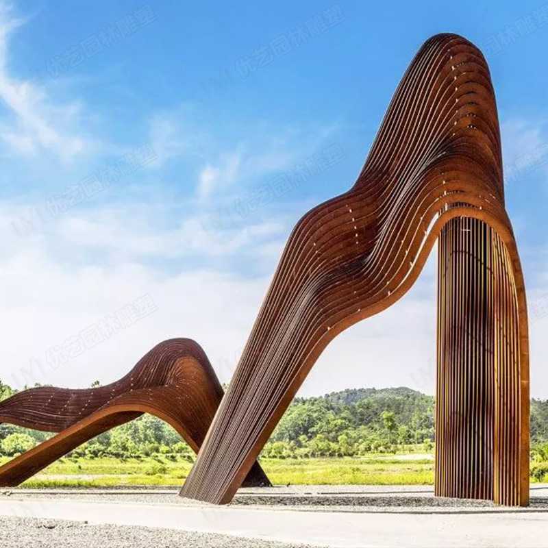 耐候鋼雕塑,景觀雕塑定制