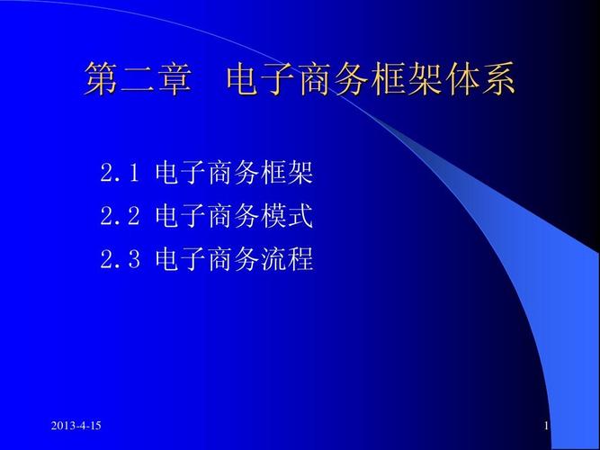 電子商務框架體系